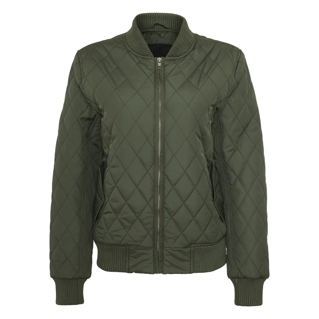 4053838066317 - Ladies Diamond Quilt Nylon Jacket TB806 Olive 4053838066317 - Ladies Diamond Quilt Nylon Jacket TB806 Olive