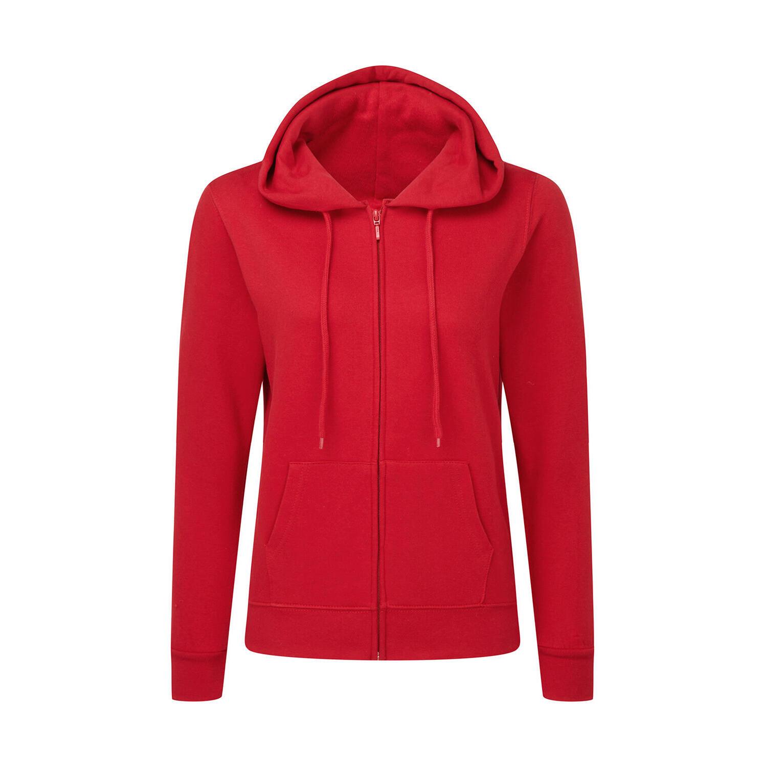Felpa con cerniera a cappuccio da donna