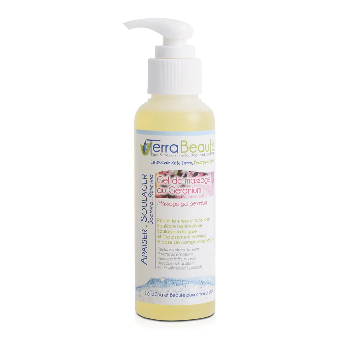 Gel de massage au geranium Terra Beauté