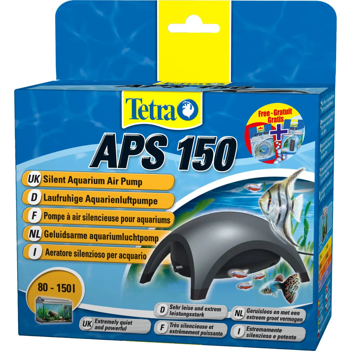 Tetra Noir Air Pump For Aquarium Aps 150