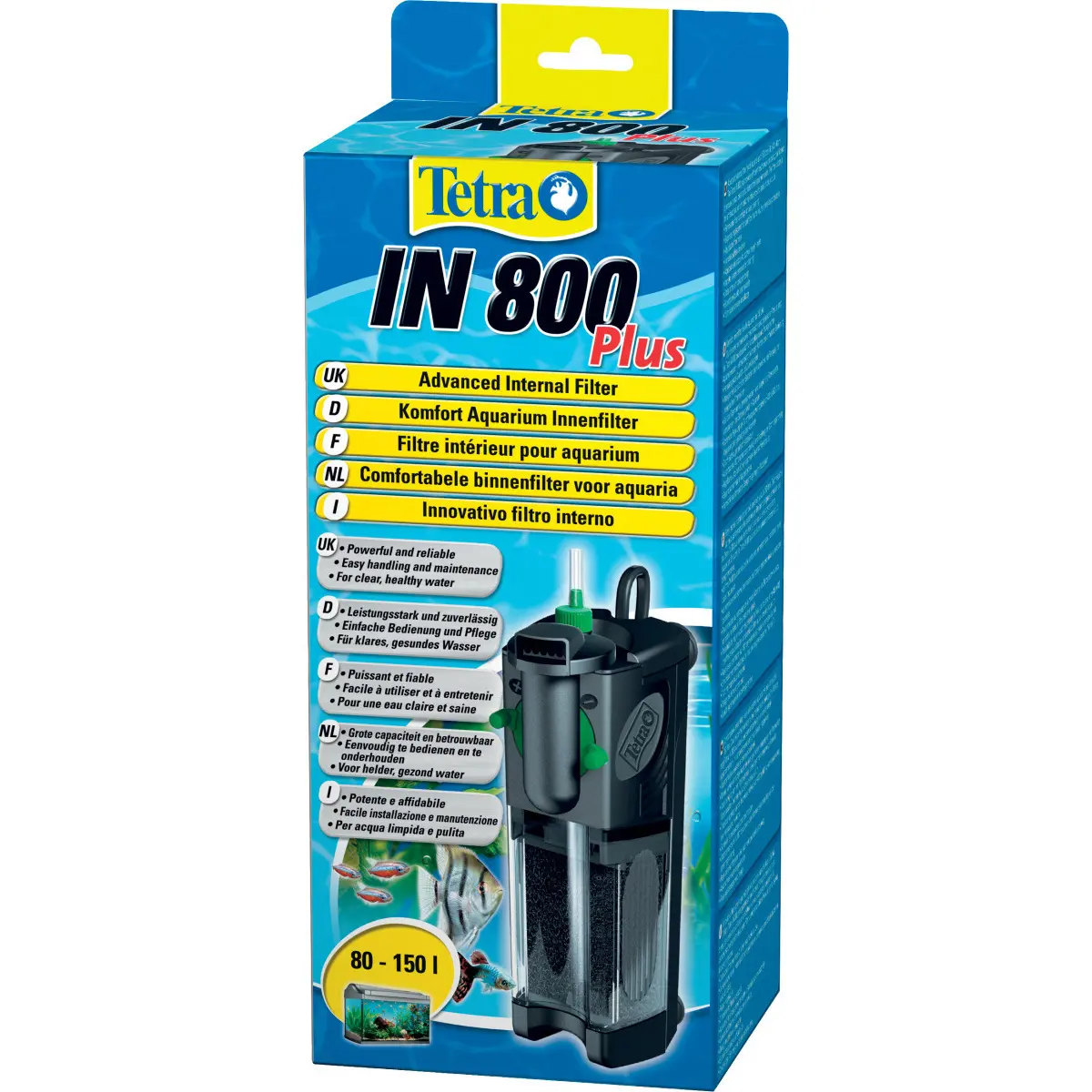 Tetra Noir Aquarium Internal Filter In 800 Plus