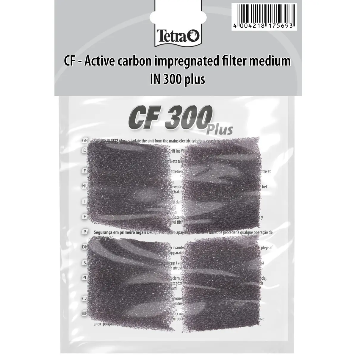 Tetra Noir Carbon Filter Foam For Aquarium Cf 300 Plus