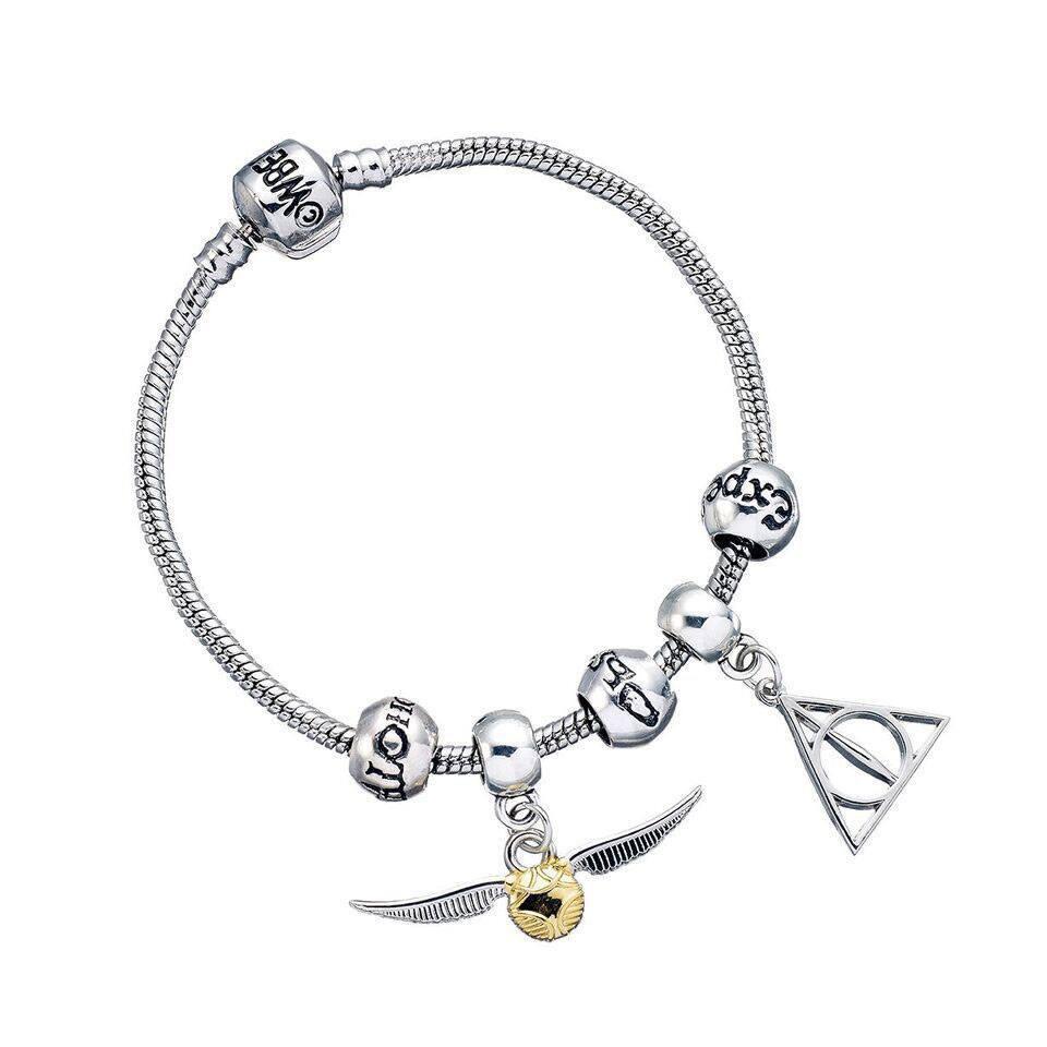 5055583422706 - Armband für Charms Harry Potter Charm Set Deathly Hallows Snitch 3 Spell Beads