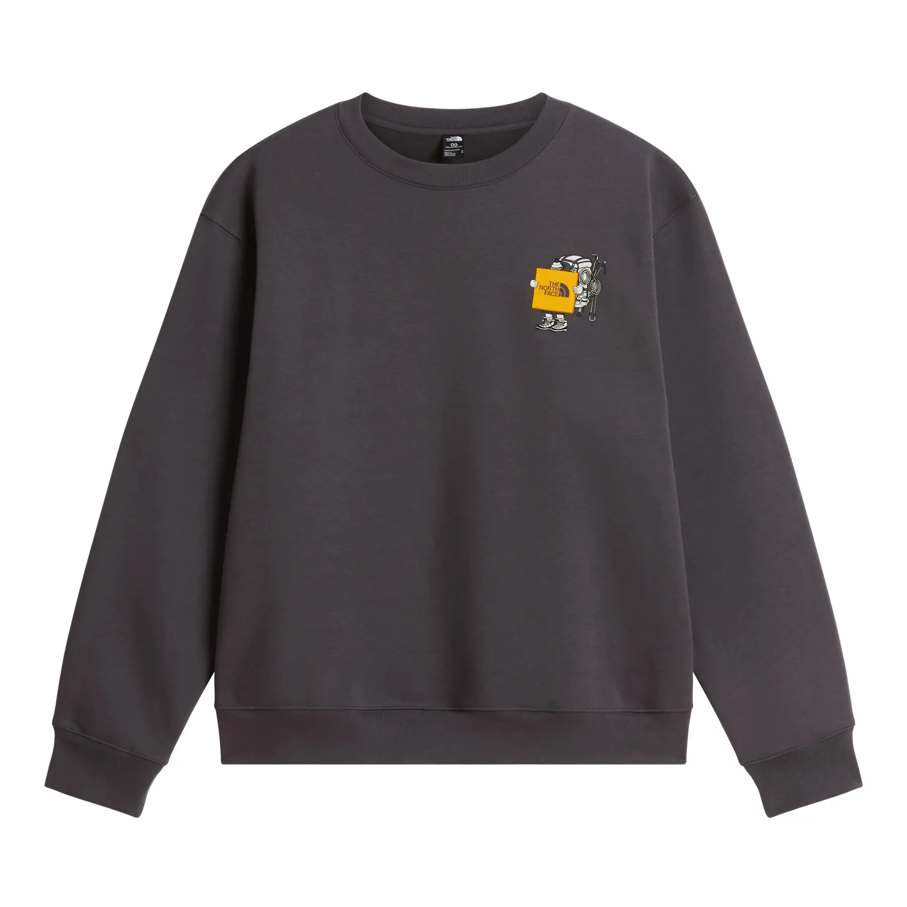 relaxed fit sweatshirt van katoenmix met labeldetail