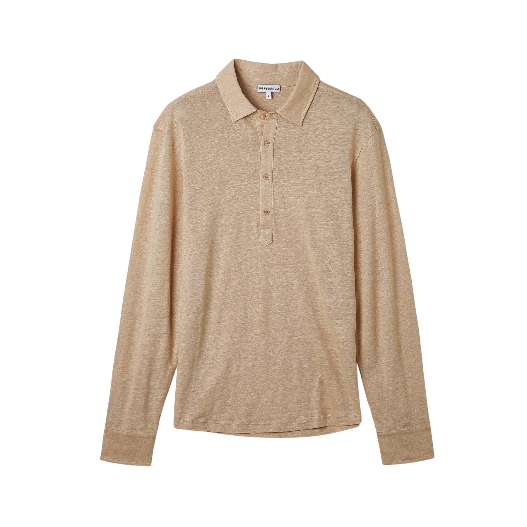 7350158882182 - Langärmeliges Poloshirt aus Leinenjersey Popover