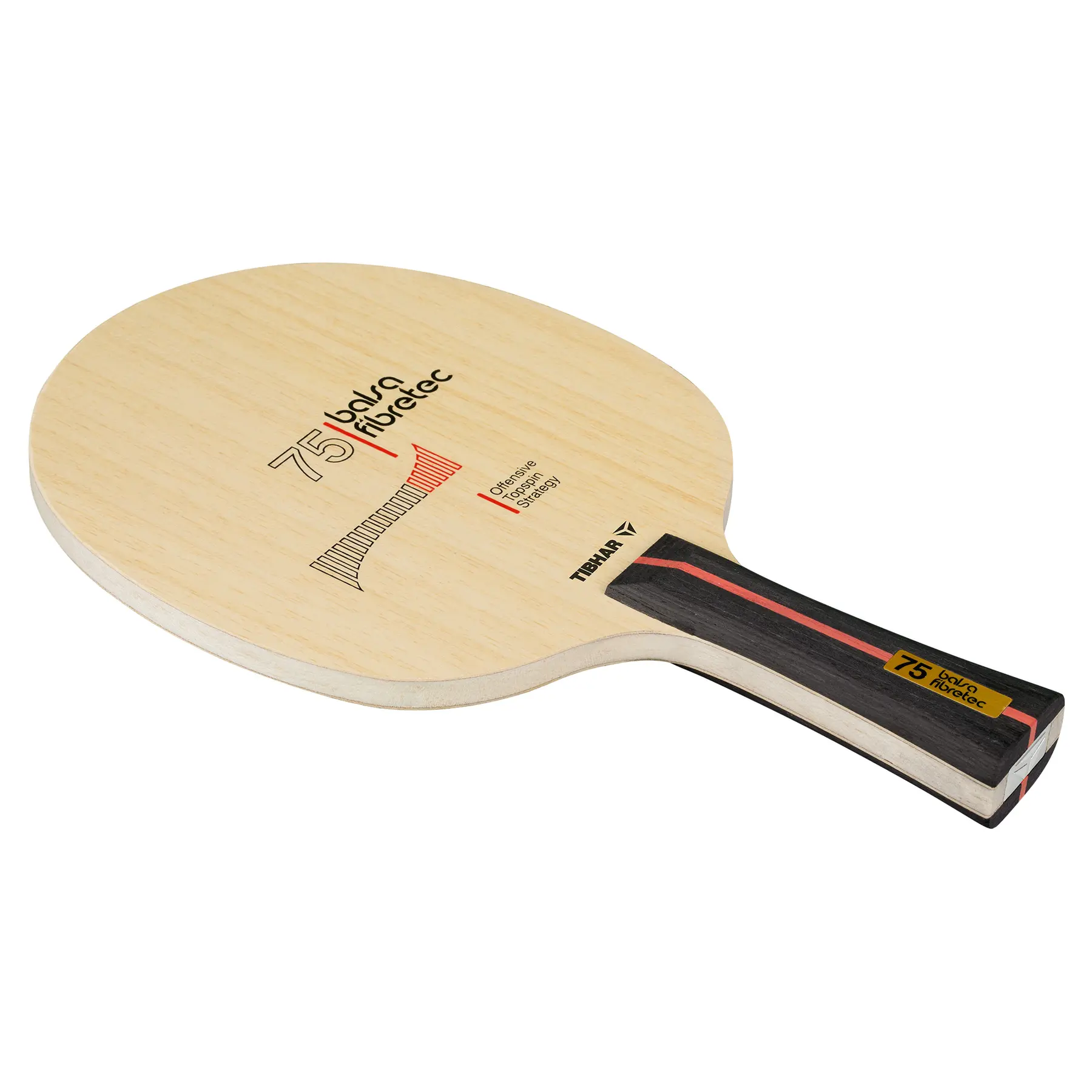 Tischtennisschläger Tibhar Balsa Fibretec 75 anat.