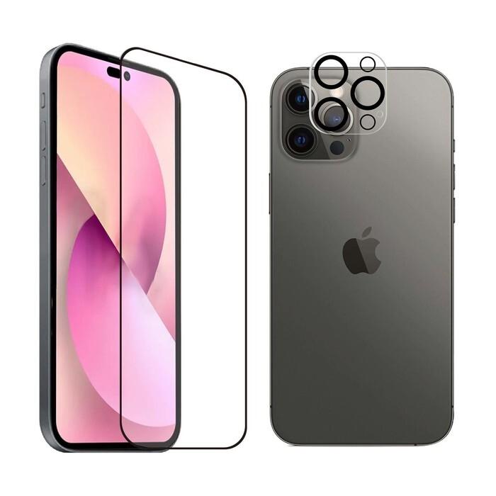 3663111169324 - Packung Kameraschutz + antibakterielles tpg Glass Plus iPhone 14 Pro