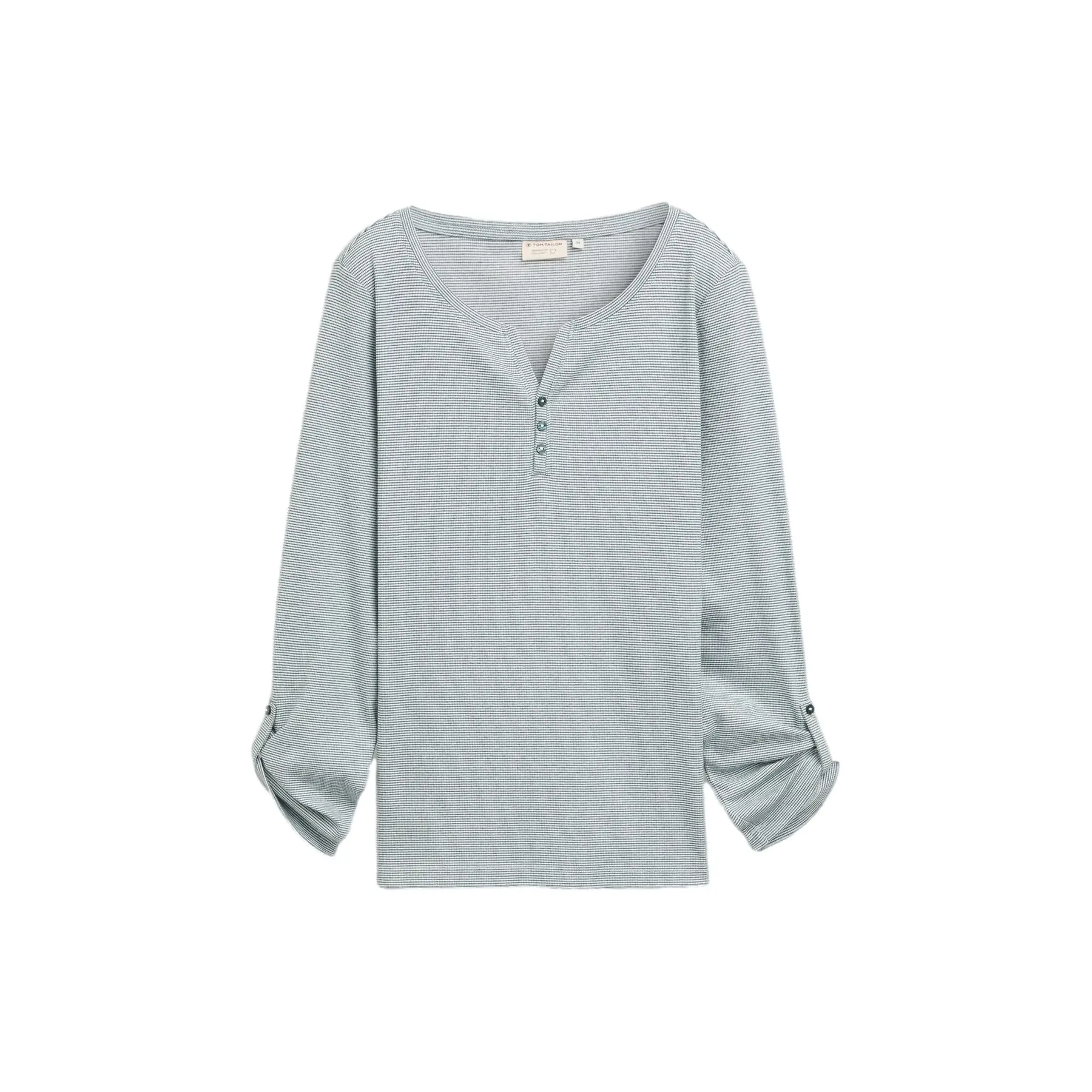 Women's Long-sleeved Striped T-shirt Tom Tailor Henley