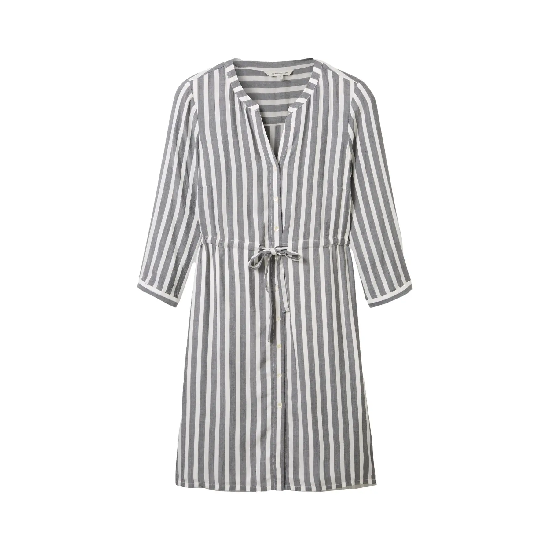 Gestreepte jurk met 3/4 mouwen dames Tom Tailor