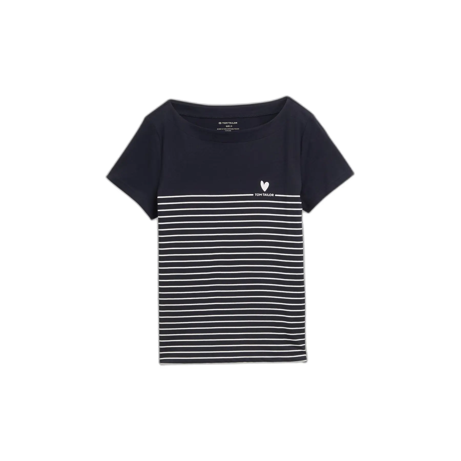 T-Shirt mit platzierten Streifen für Damen Tom Tailor