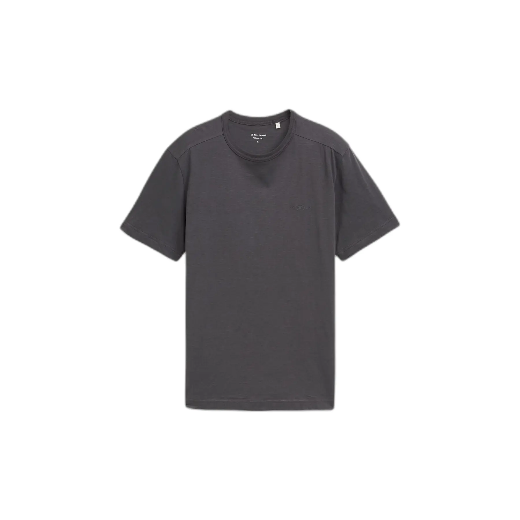 T-shirt With Small Printed Logo Tom Tailor