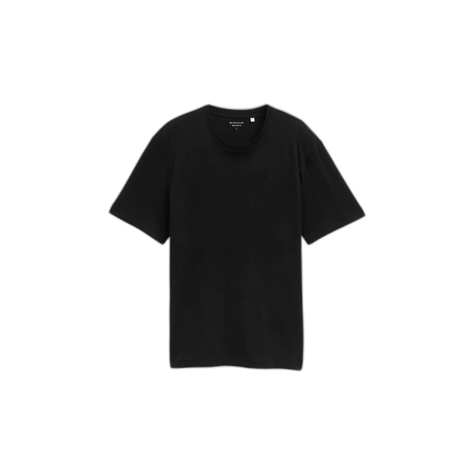 Basic T-Shirt mit gesticktem Logo Tom Tailor