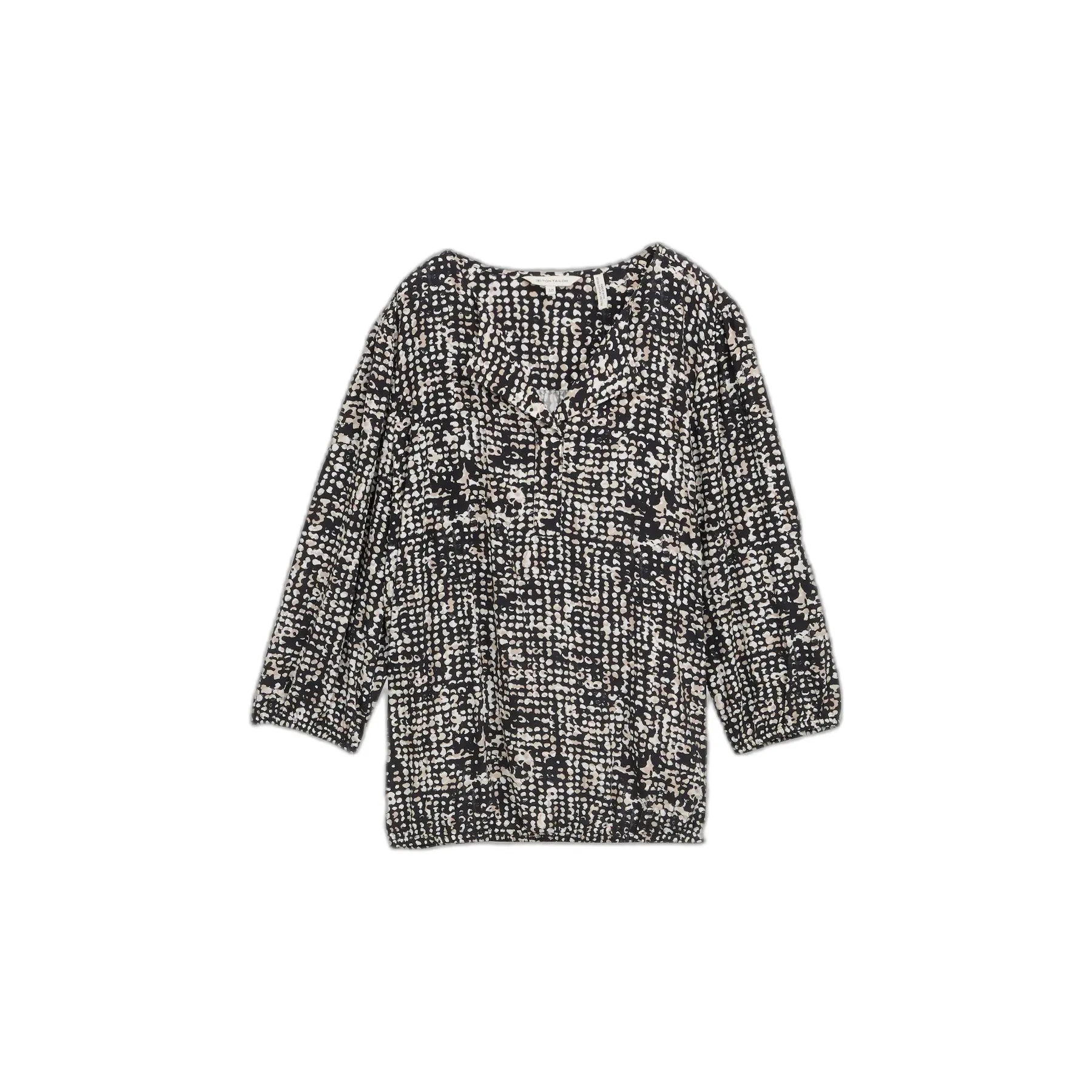 Women's 3/4 Sleeve V-Neck Viscose Blouse Tom Tailor