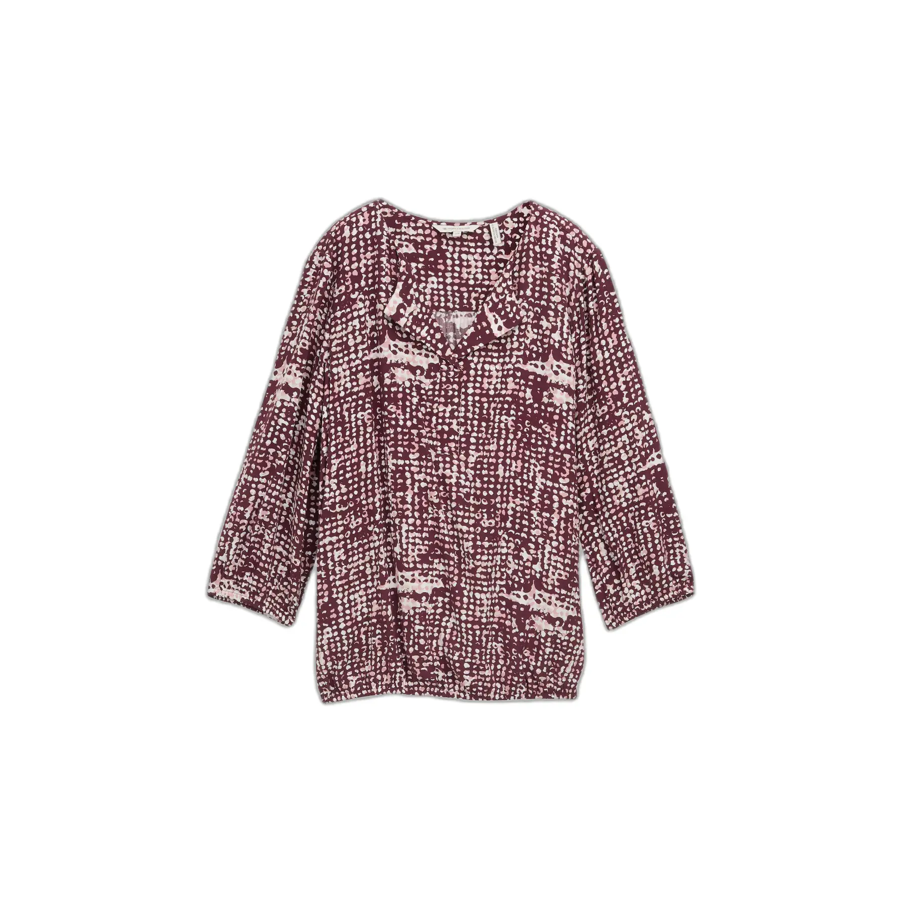 Women's 3/4 Sleeve V-Neck Viscose Blouse Tom Tailor