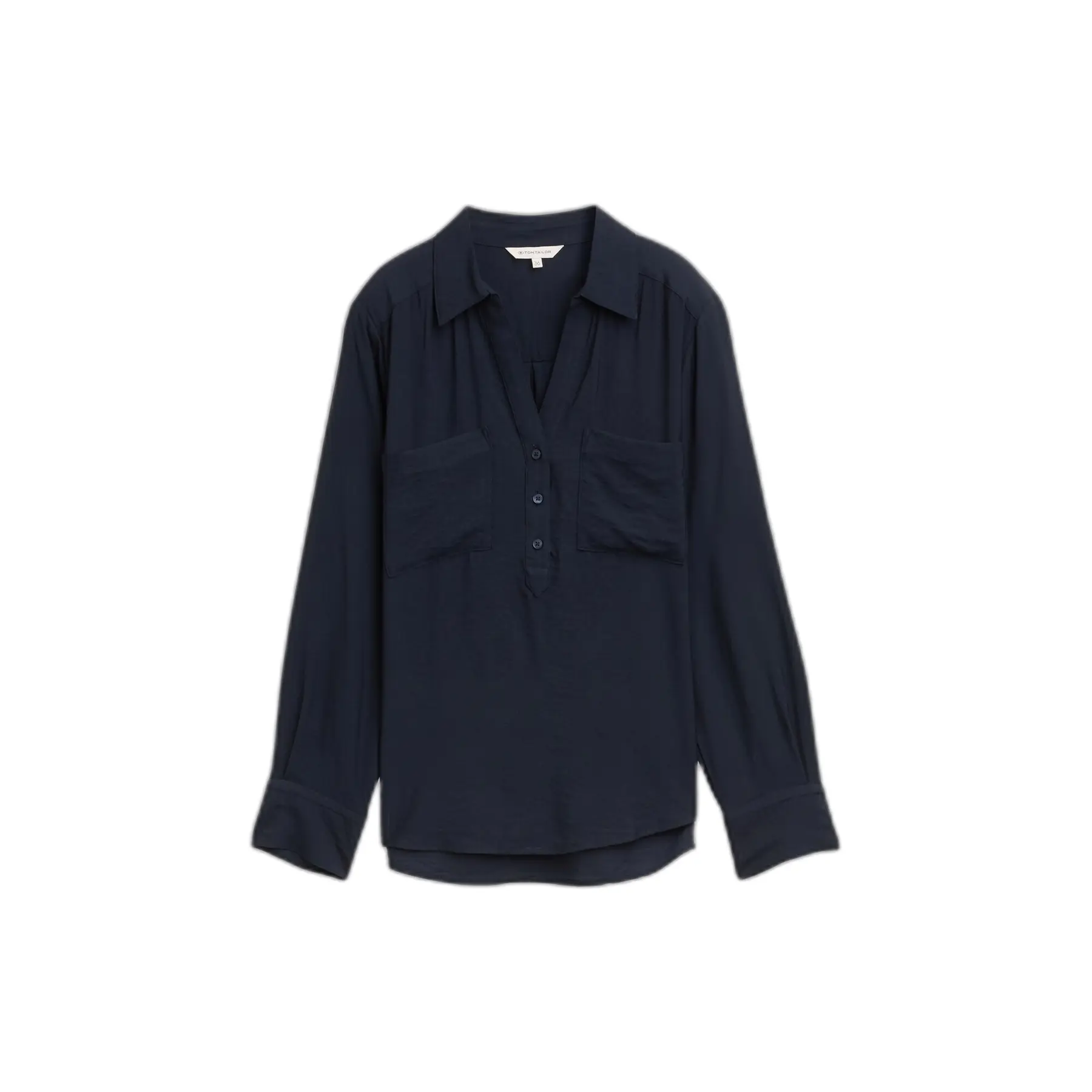 Damen Bluse mit Brusttaschen Tom Tailor