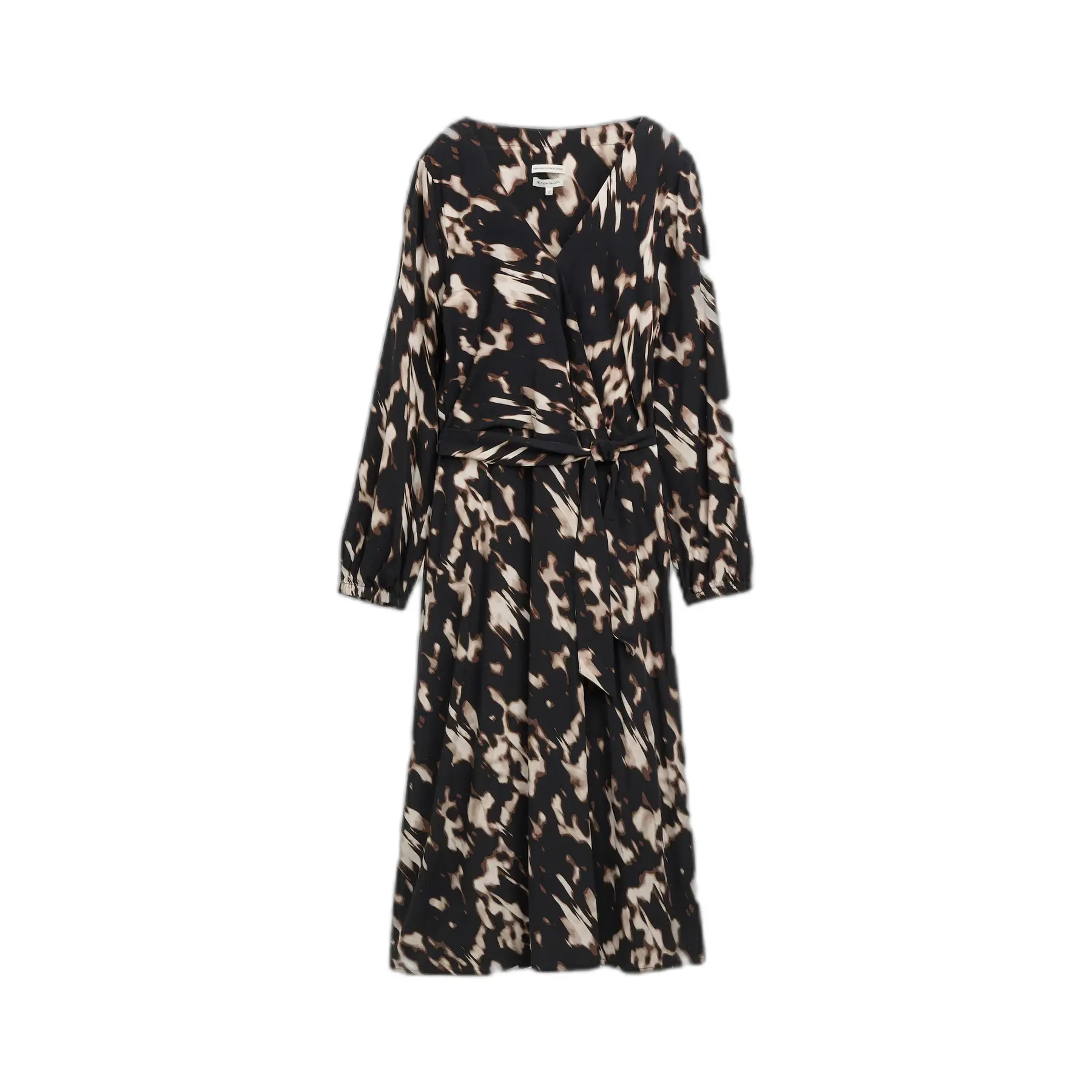 Druck Kleid Wickelkleid Damen Tom Tailor