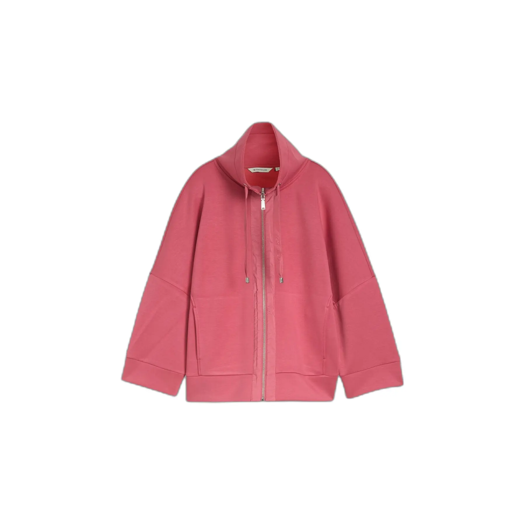 Felpa in tessuto scuba con zip donna