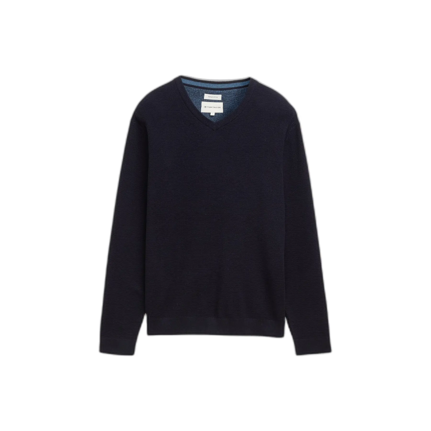 Pull Mit V-Ausschnitt Aus Bio-Baumwolle Tom Tailor