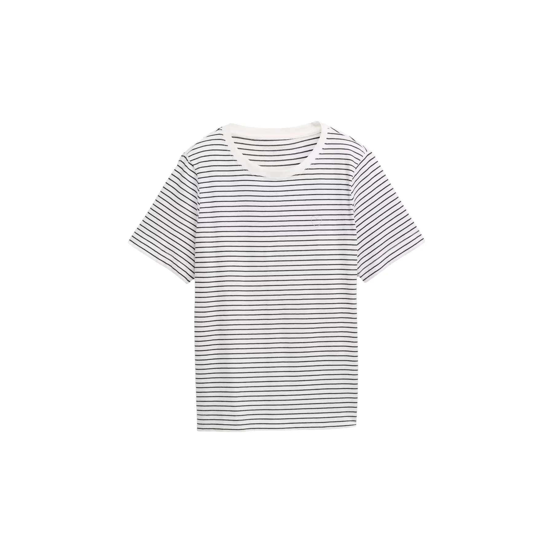 Gestreiftes T-Shirt mit kleinem Druck 1/2 Arm Damen Tom Tailor Basic