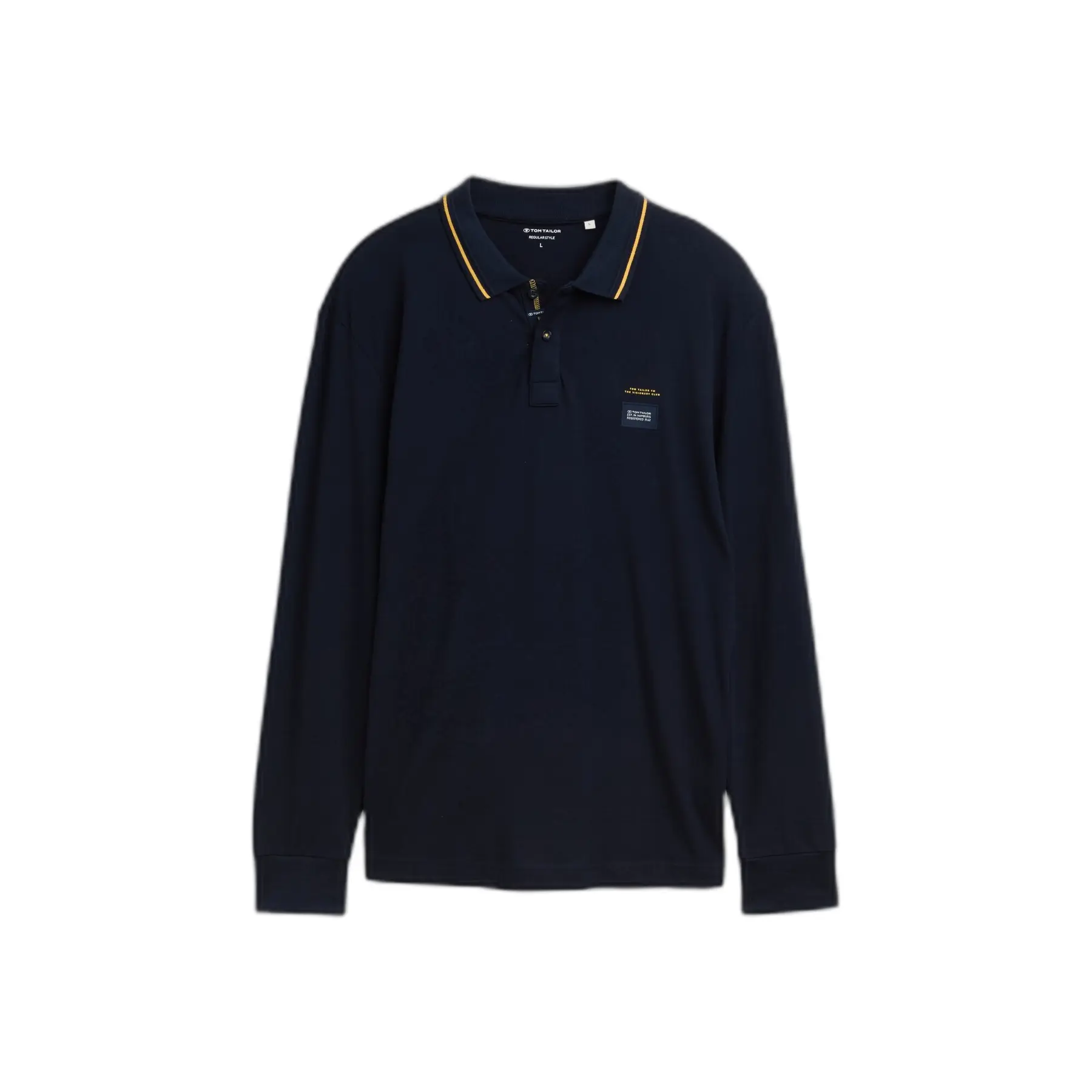 Long Sleeve Pique Polo Shirt Tom Tailor
