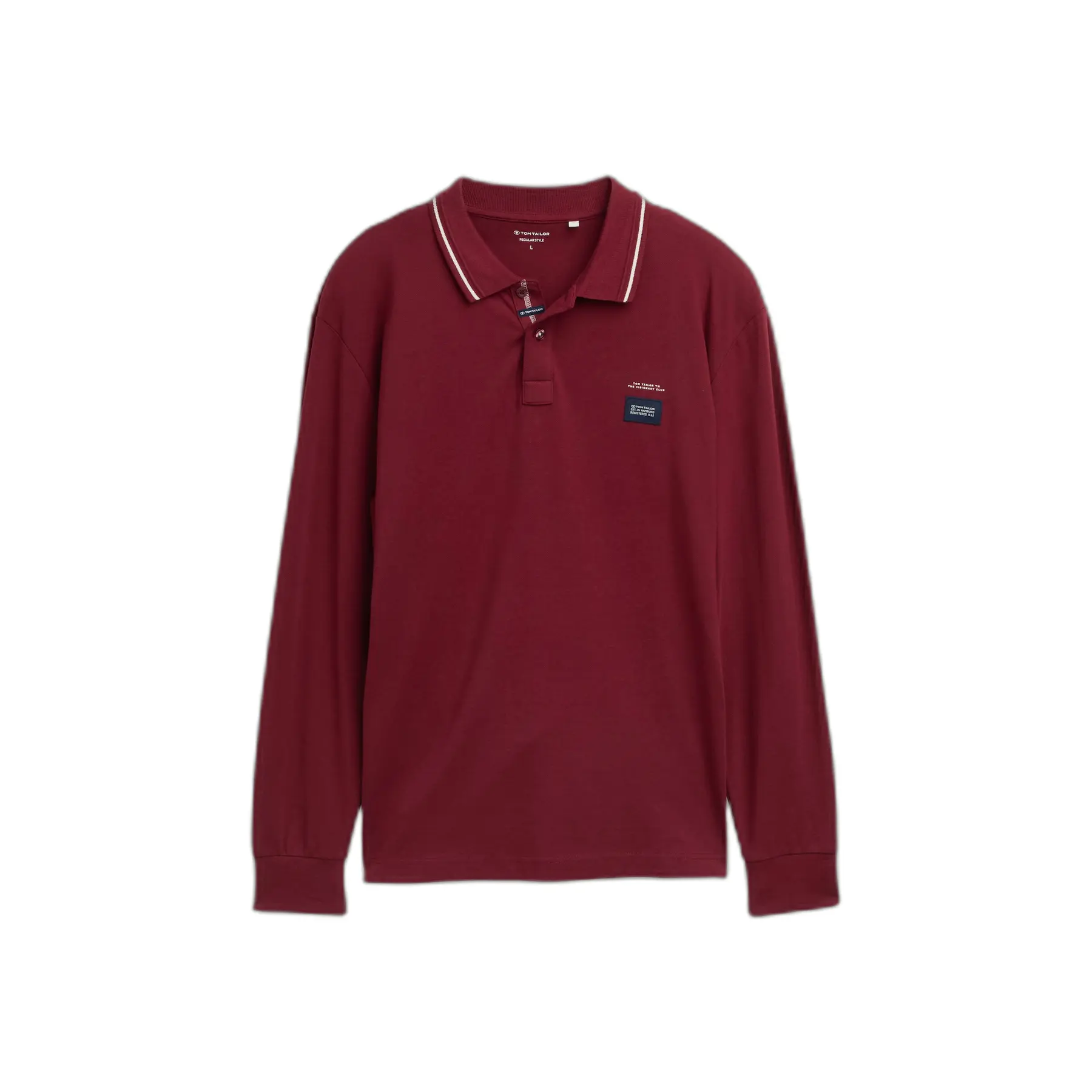 Long Sleeve Pique Polo Shirt Tom Tailor