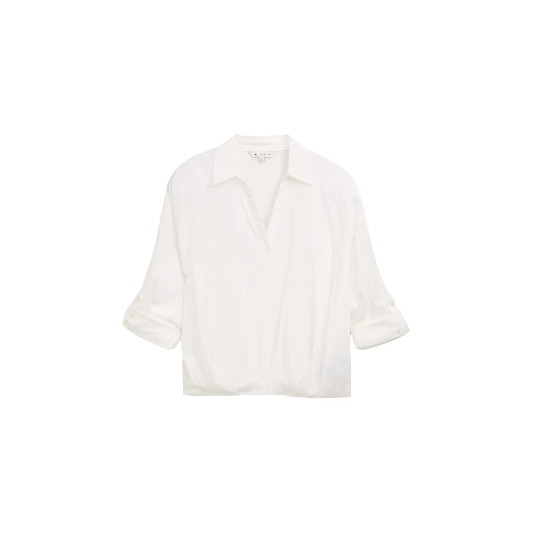 Langarm-Bluse Aus Satin Damen Tom Tailor