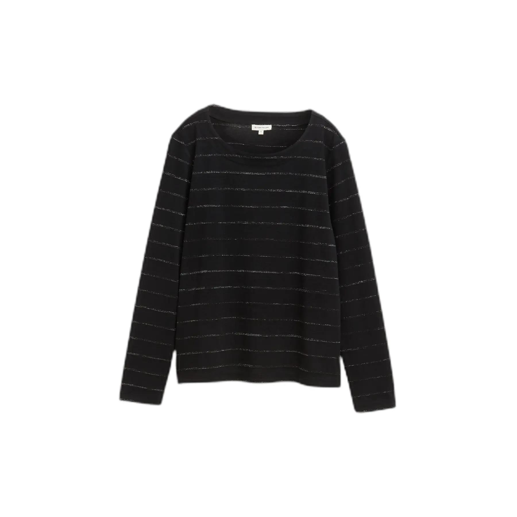 Women's Long Sleeve Glitter Striped T-shirt Tom Tailor