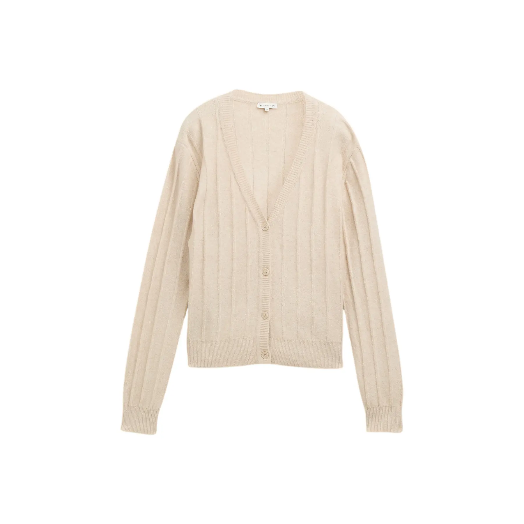 Gerippte Strickjacke, Damen Tom Tailor
