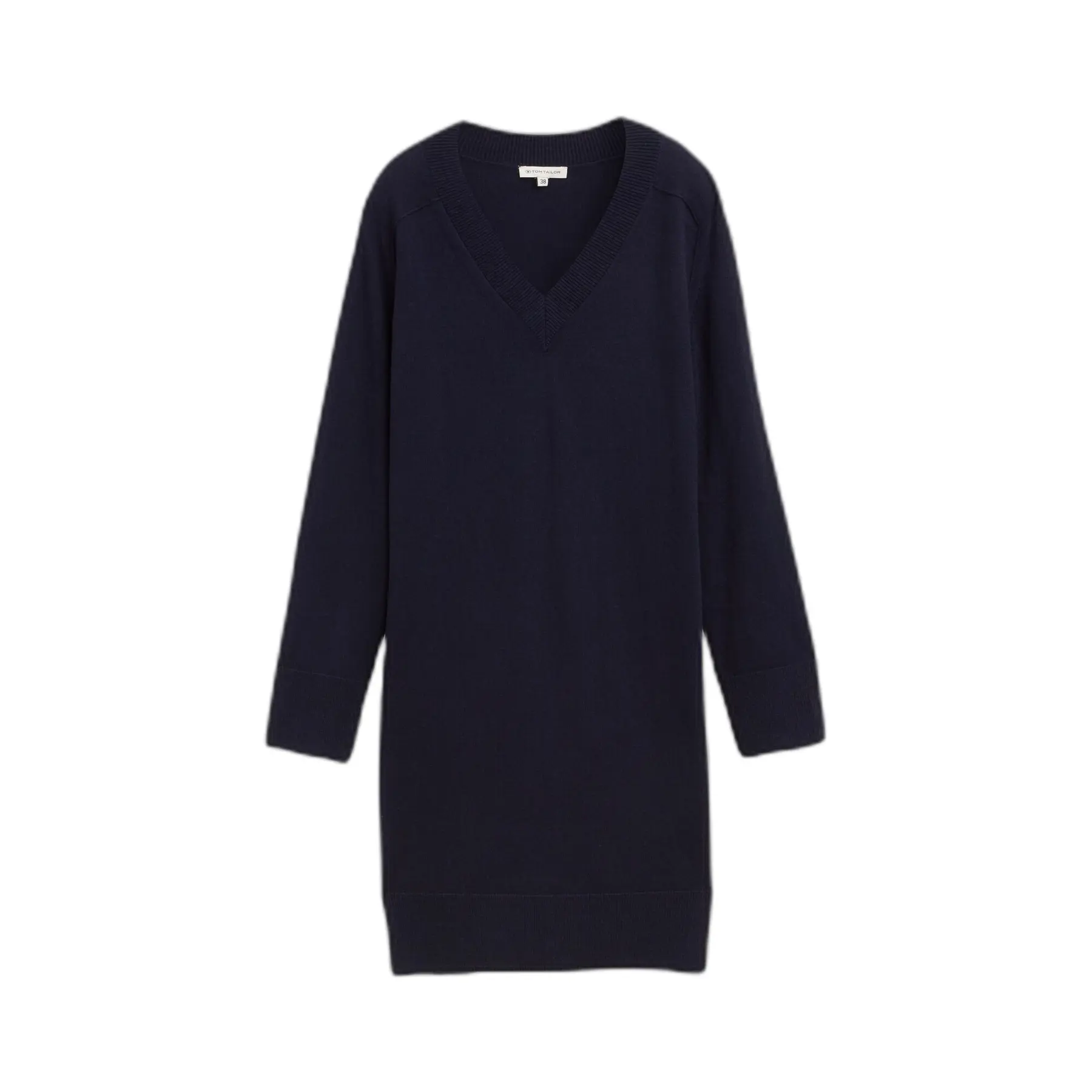 Strickkleid mit V-Ausschnitt für Damen Tom Tailor