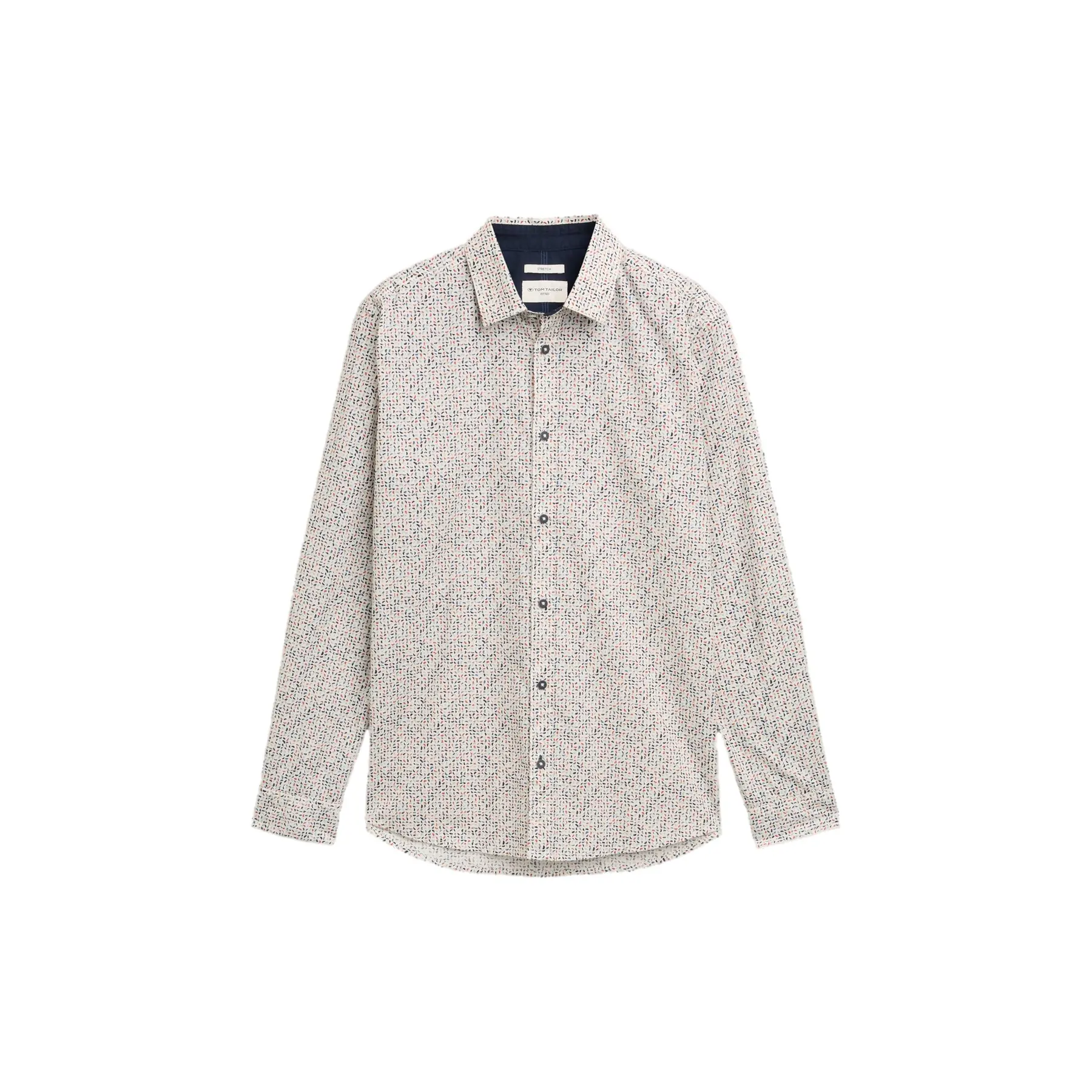 Fitted Printed Long Sleeve Shirt Tom Tailor