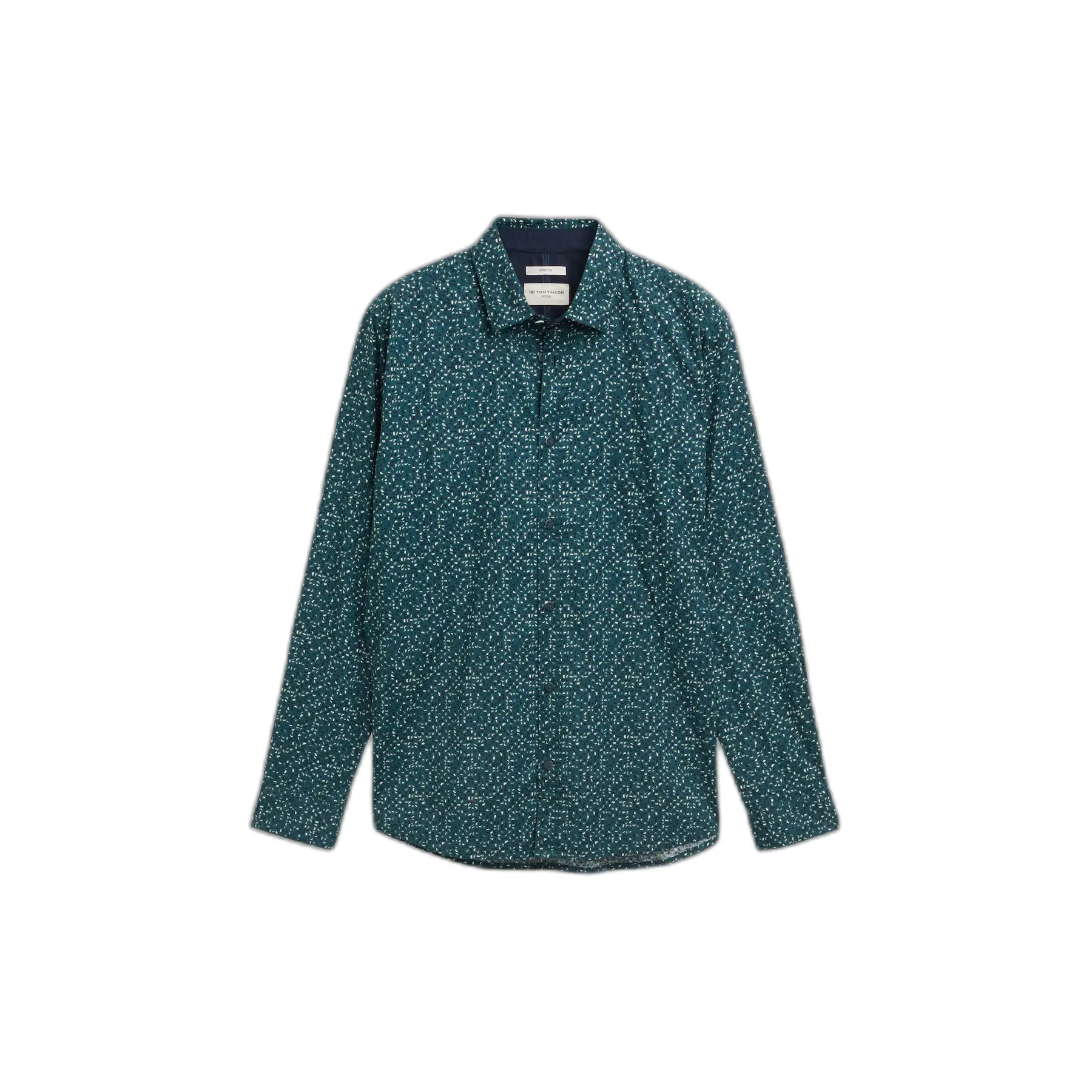 Fitted Printed Long Sleeve Shirt Tom Tailor
