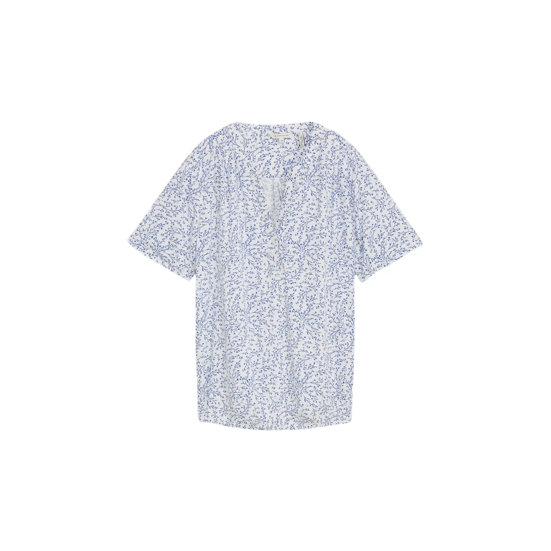 Bunte Bluse mit elastischer Saumkante Damen Tom Tailor