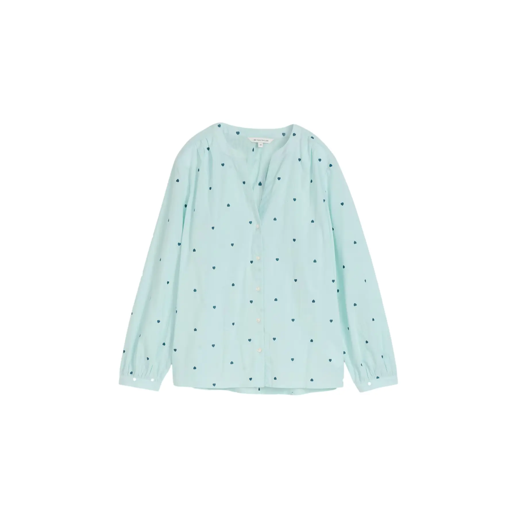 Damen Baumwoll-Chambray Blusen mit Muster Tom Tailor
