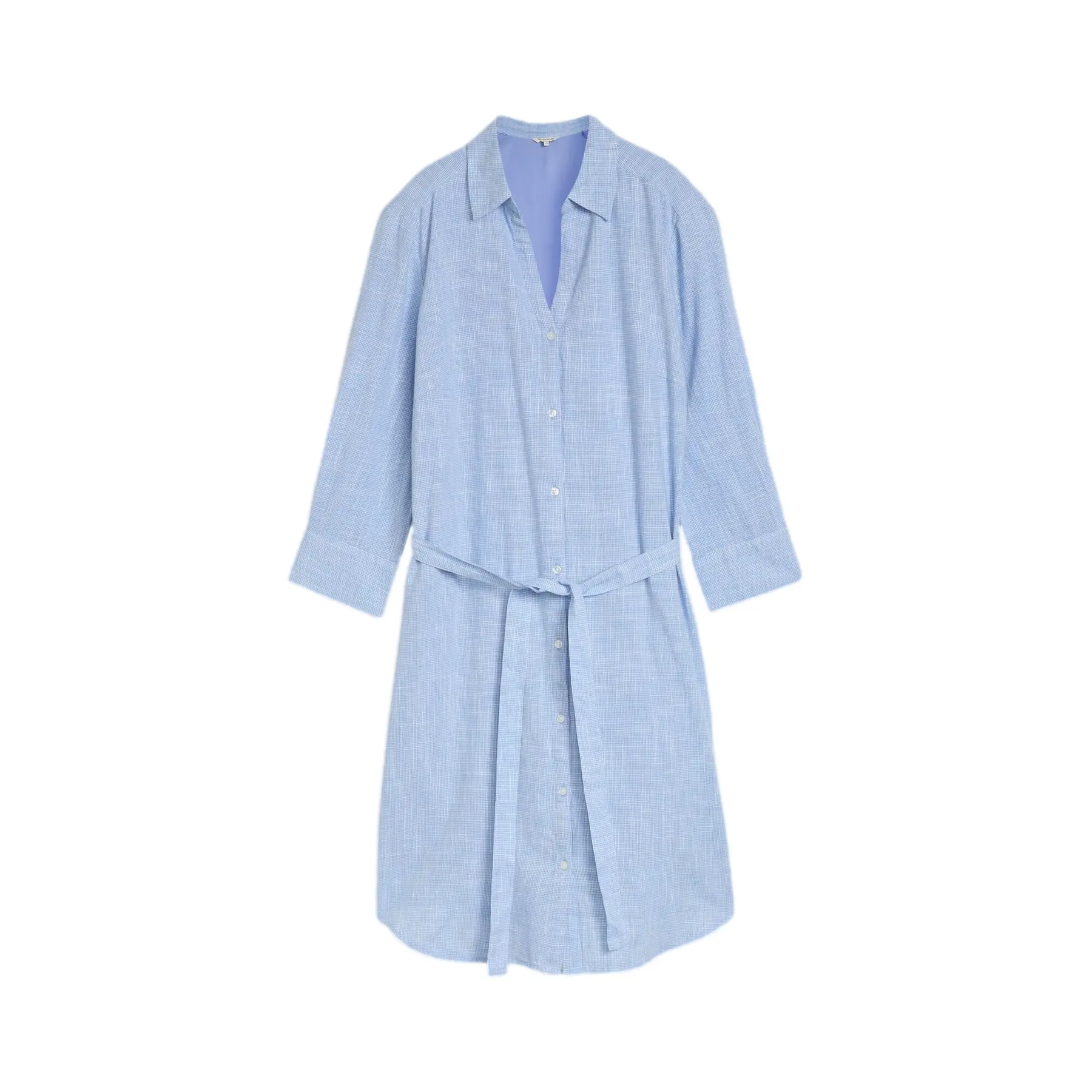 Abito camicia con cintura da annodare donna