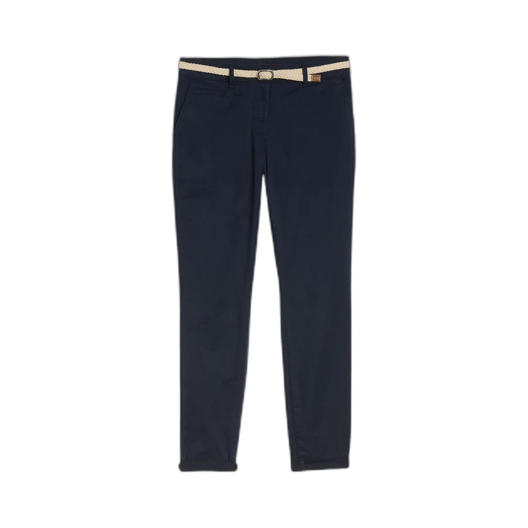 Women's Chino Trousers With Belt Tom Tailor