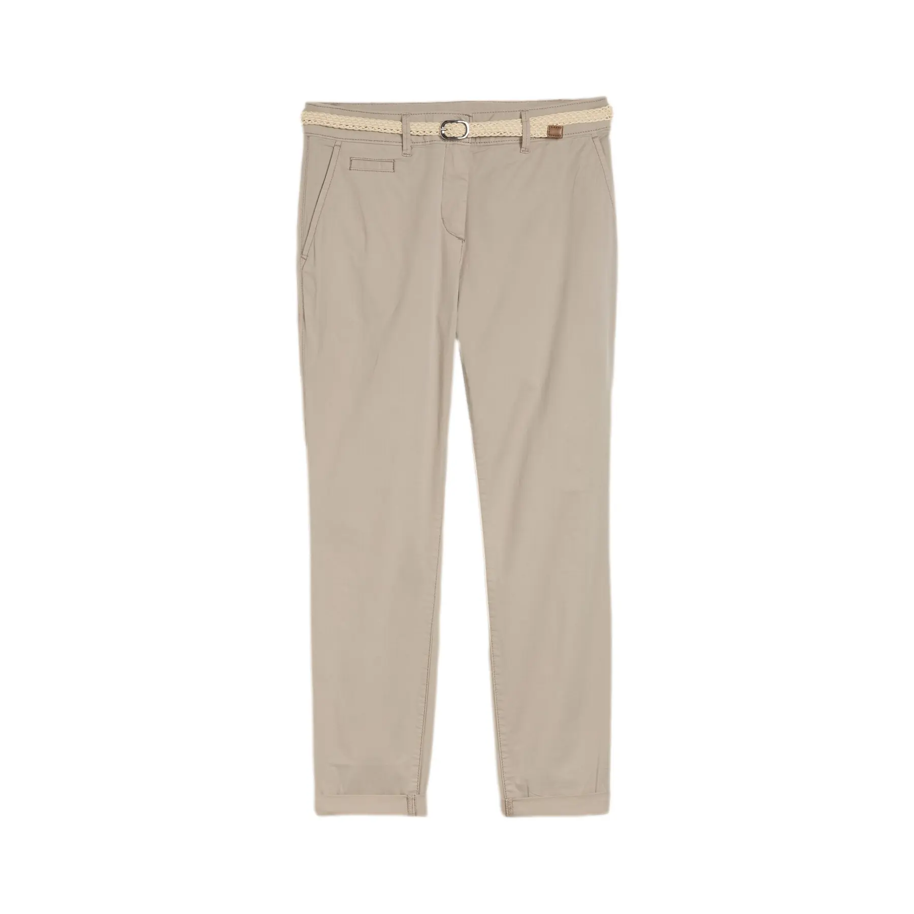 Women's Chino Trousers With Belt Tom Tailor