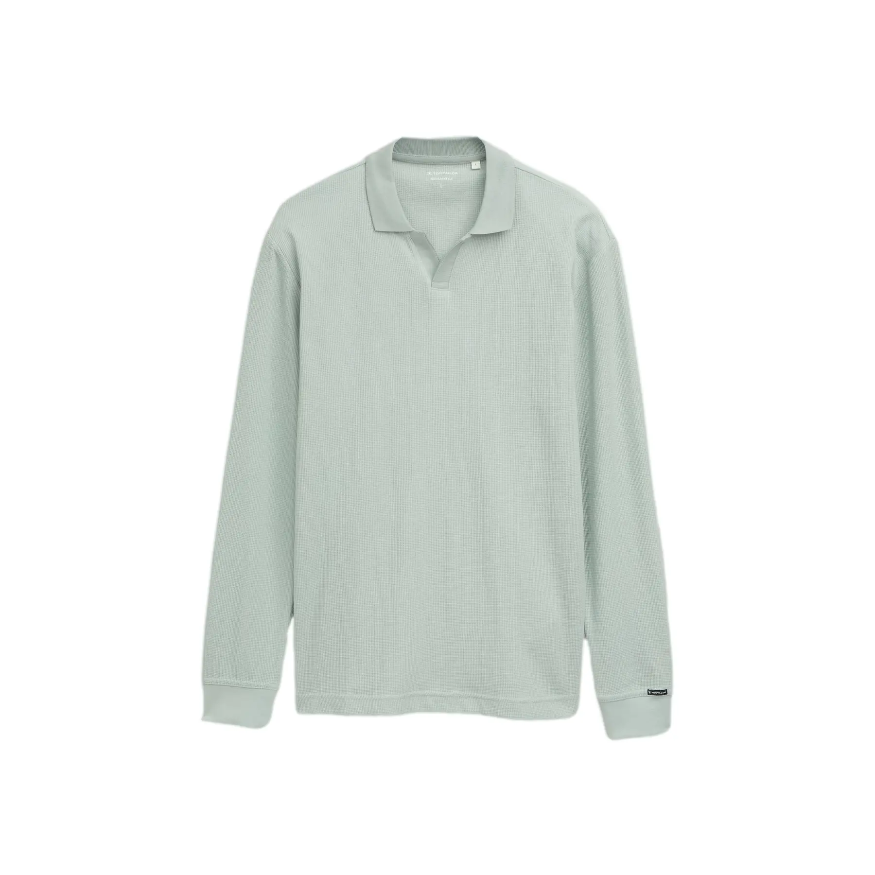 Langarm-Polo Mit Geprägtem Effekt Tom Tailor