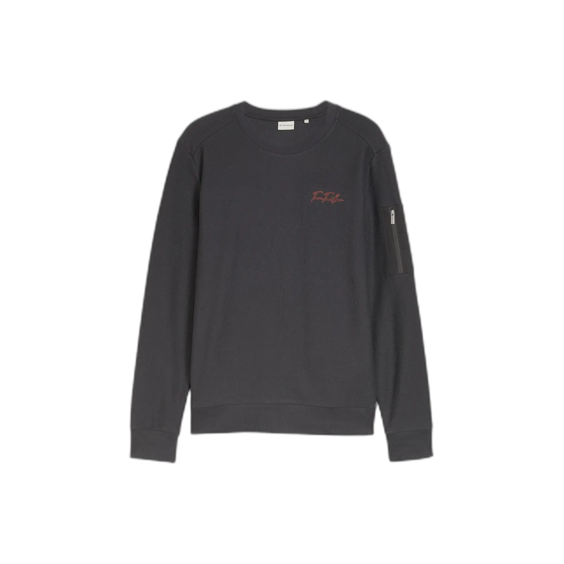 Strukturiertes Sweatshirt mit Logo Tom Tailor