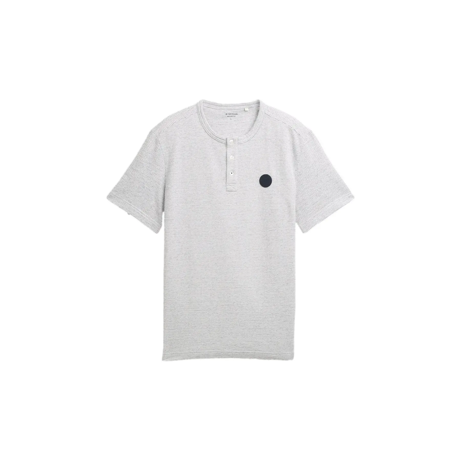 T-Shirt Melange-Effekt Tom Tailor Henley