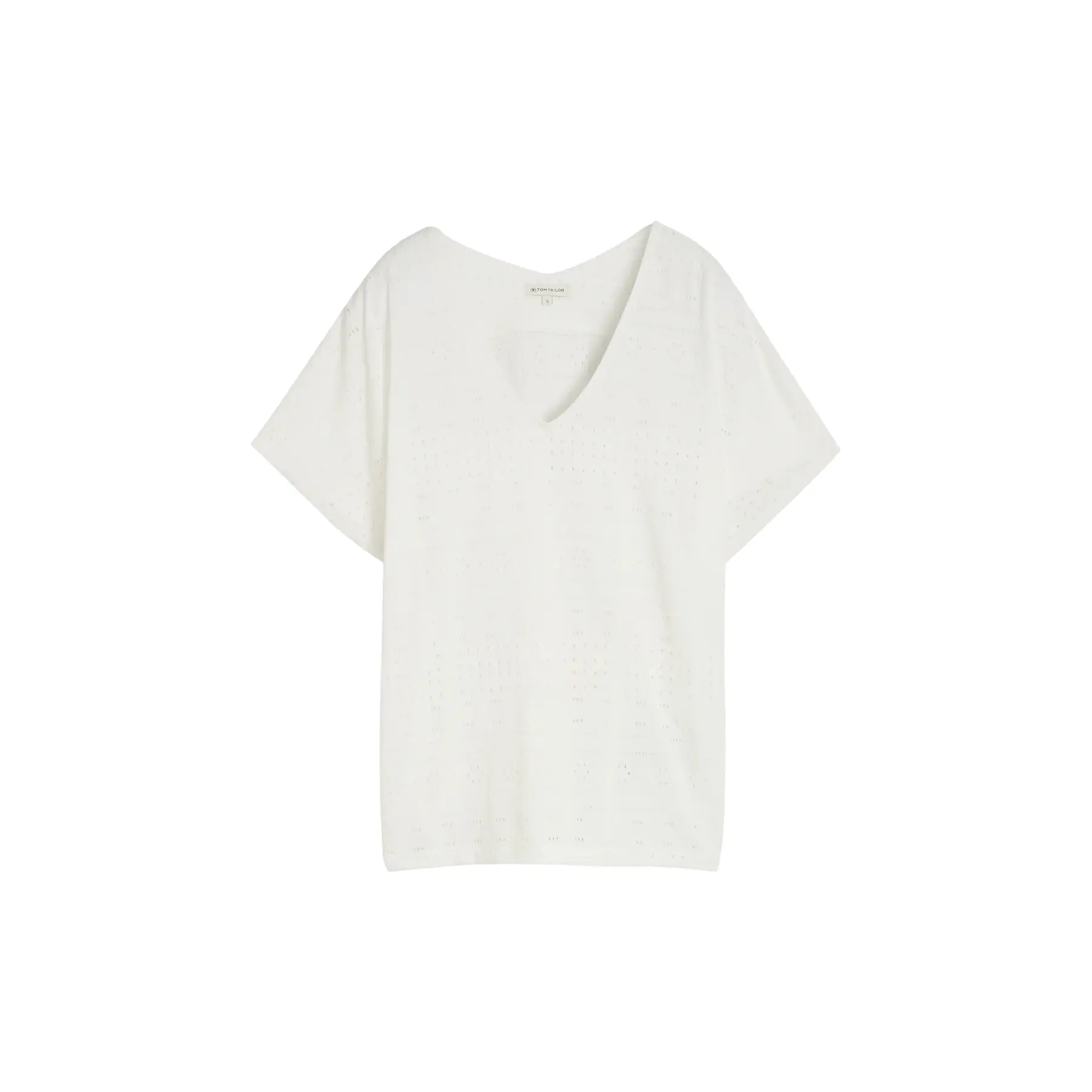 Loose Knit V-Neck T-Shirt For Women Tom Tailor