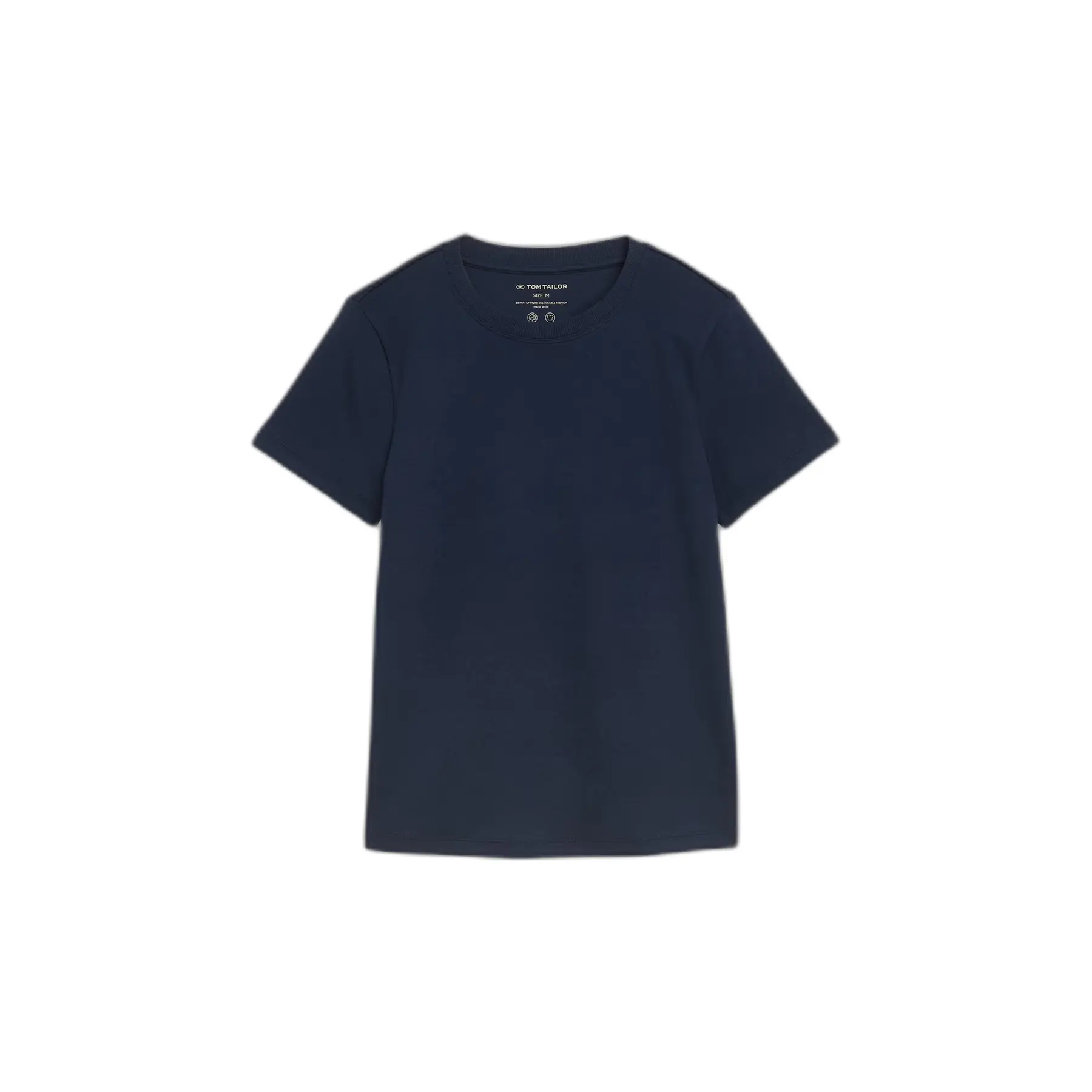 Uni T-Shirt aus Baumwolle Damen Tom Tailor