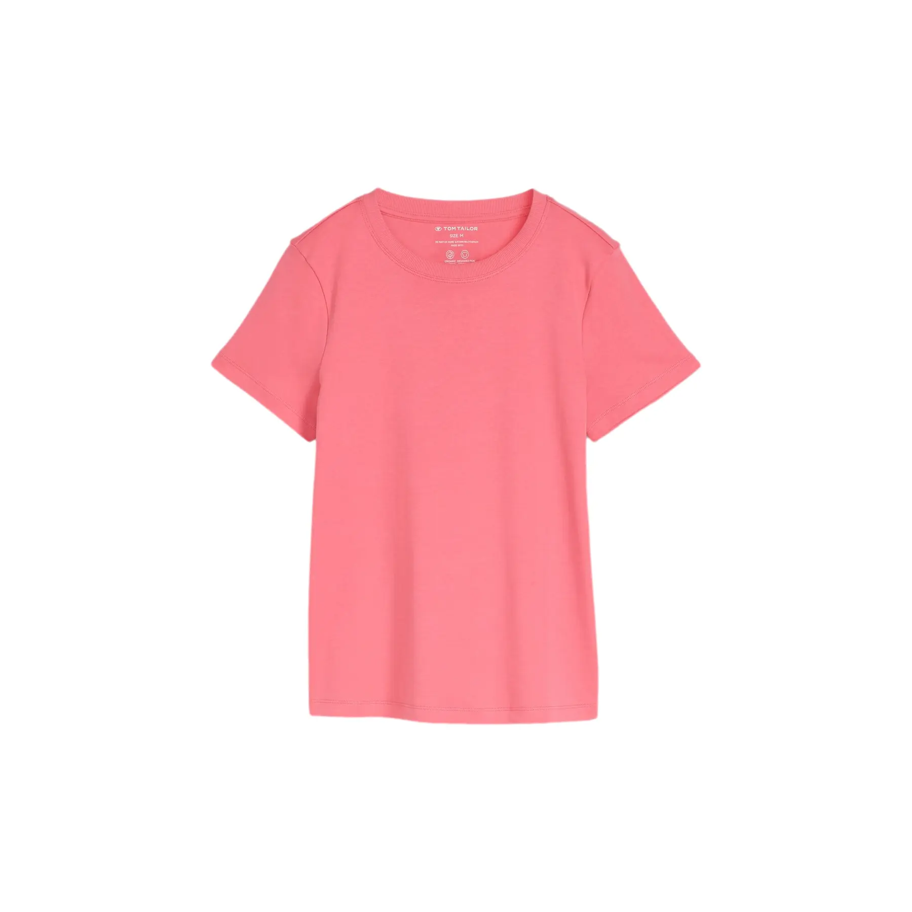 Uni T-Shirt aus Baumwolle Damen Tom Tailor