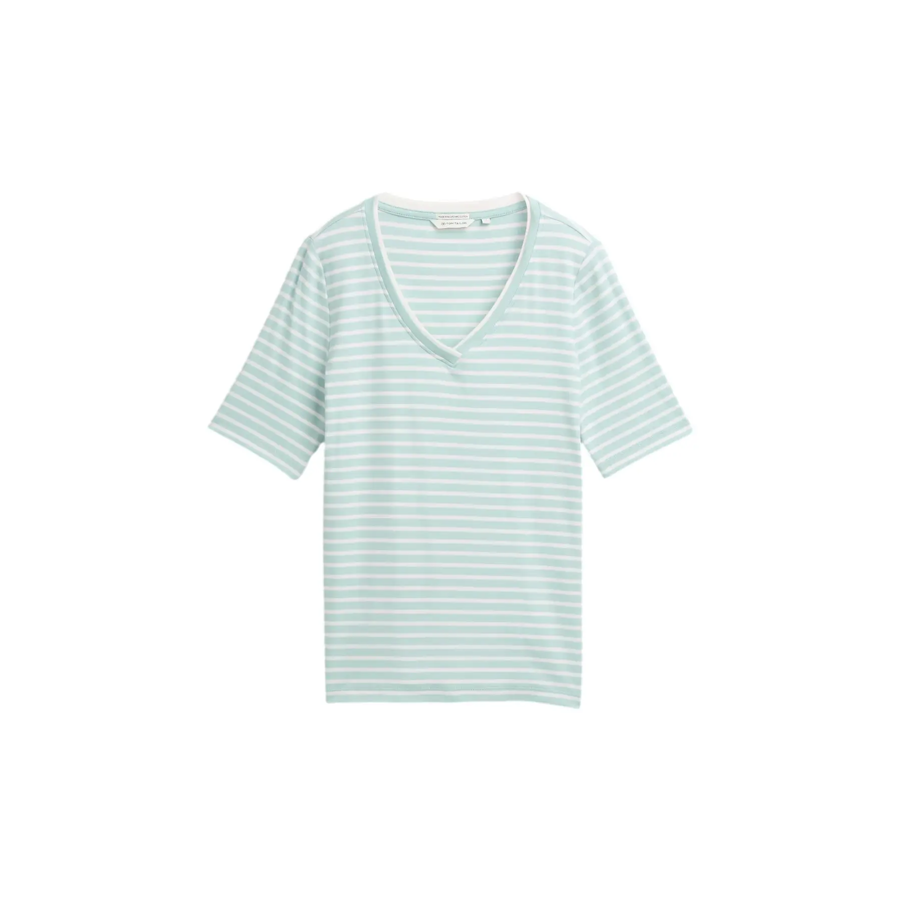 Women's Slim Fit V-Neck Striped T-Shirt Tom Tailor