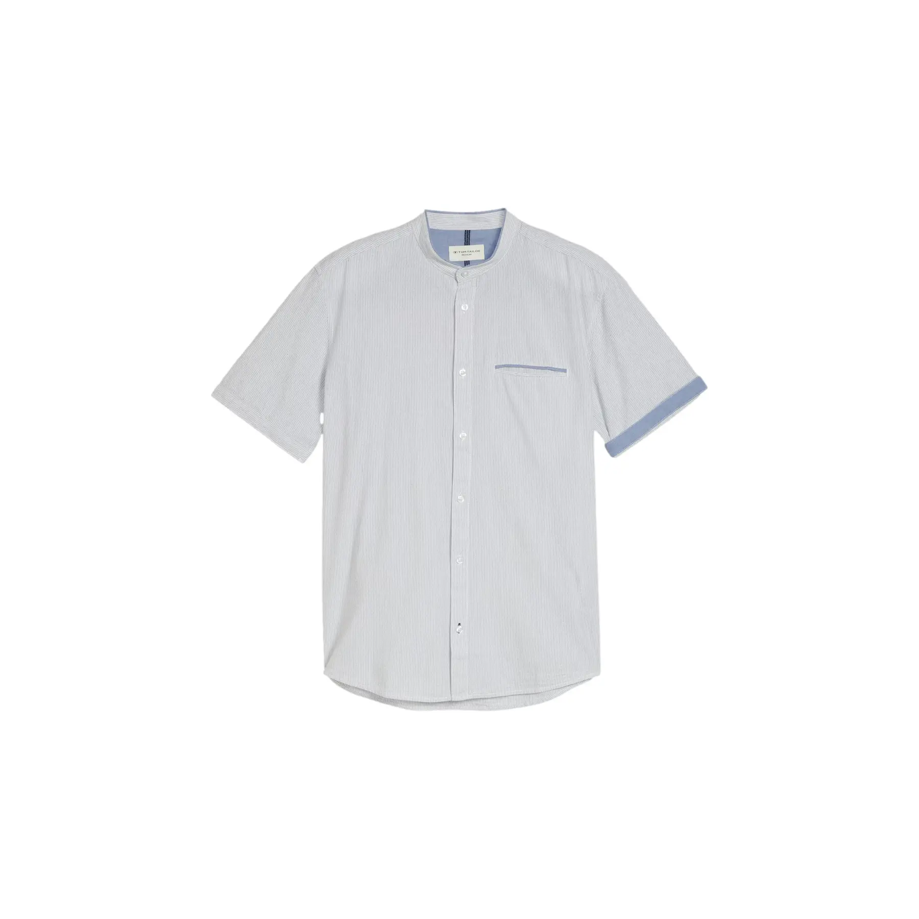 Lightweight High Collar Shirt Tom Tailor Regular Fit