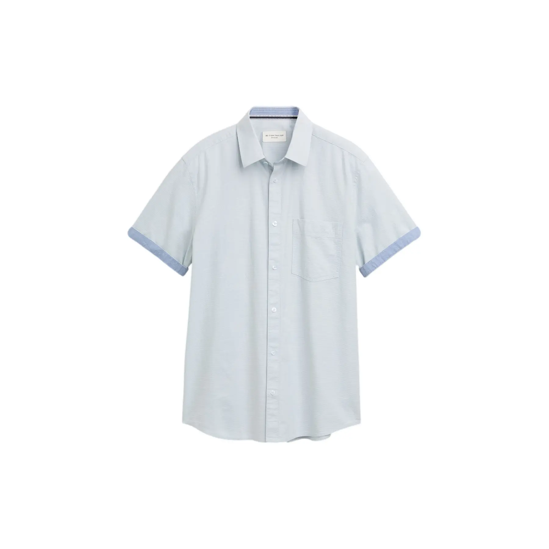 Cotton Shirt With Chest Pocket Tom Tailor