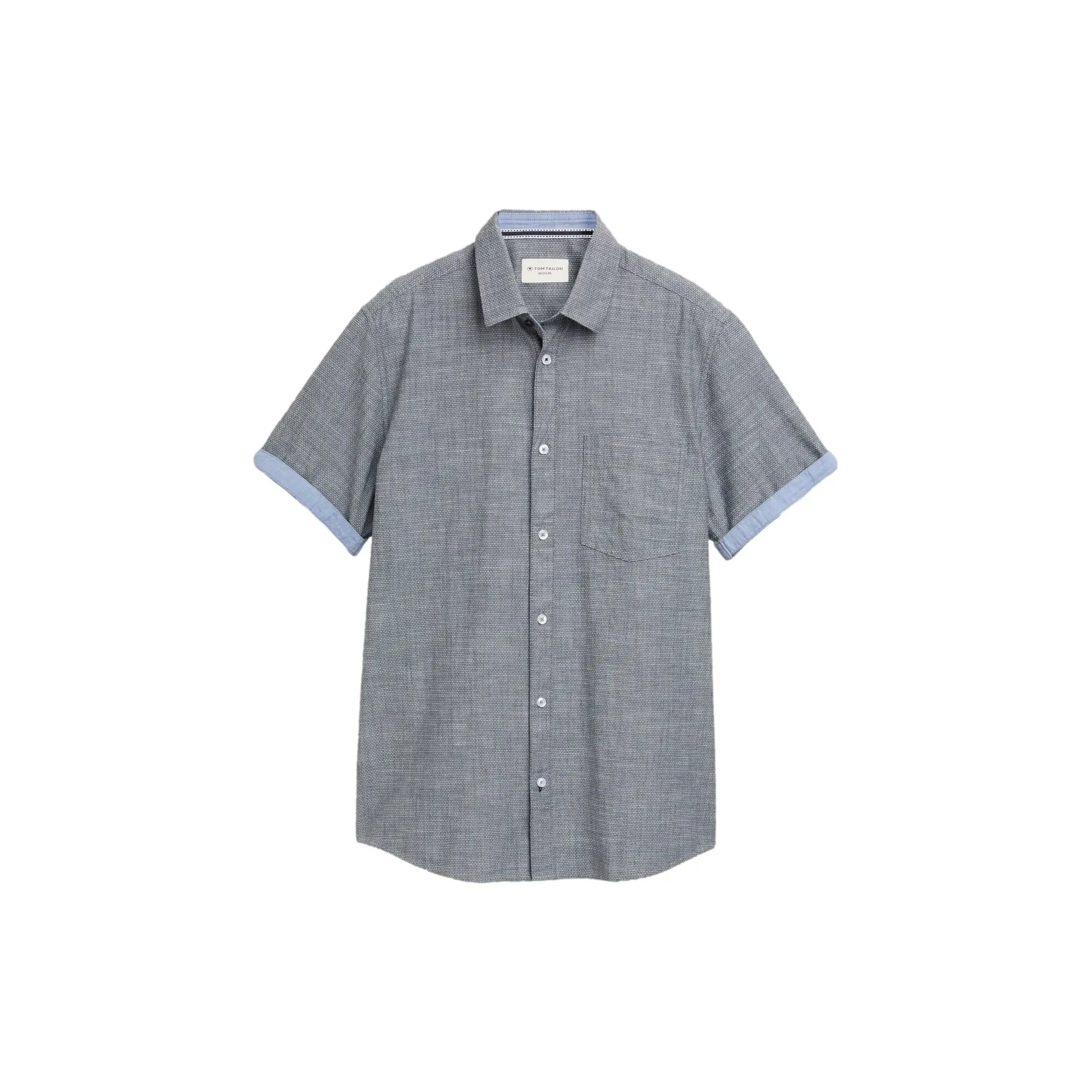 Cotton Shirt With Chest Pocket Tom Tailor