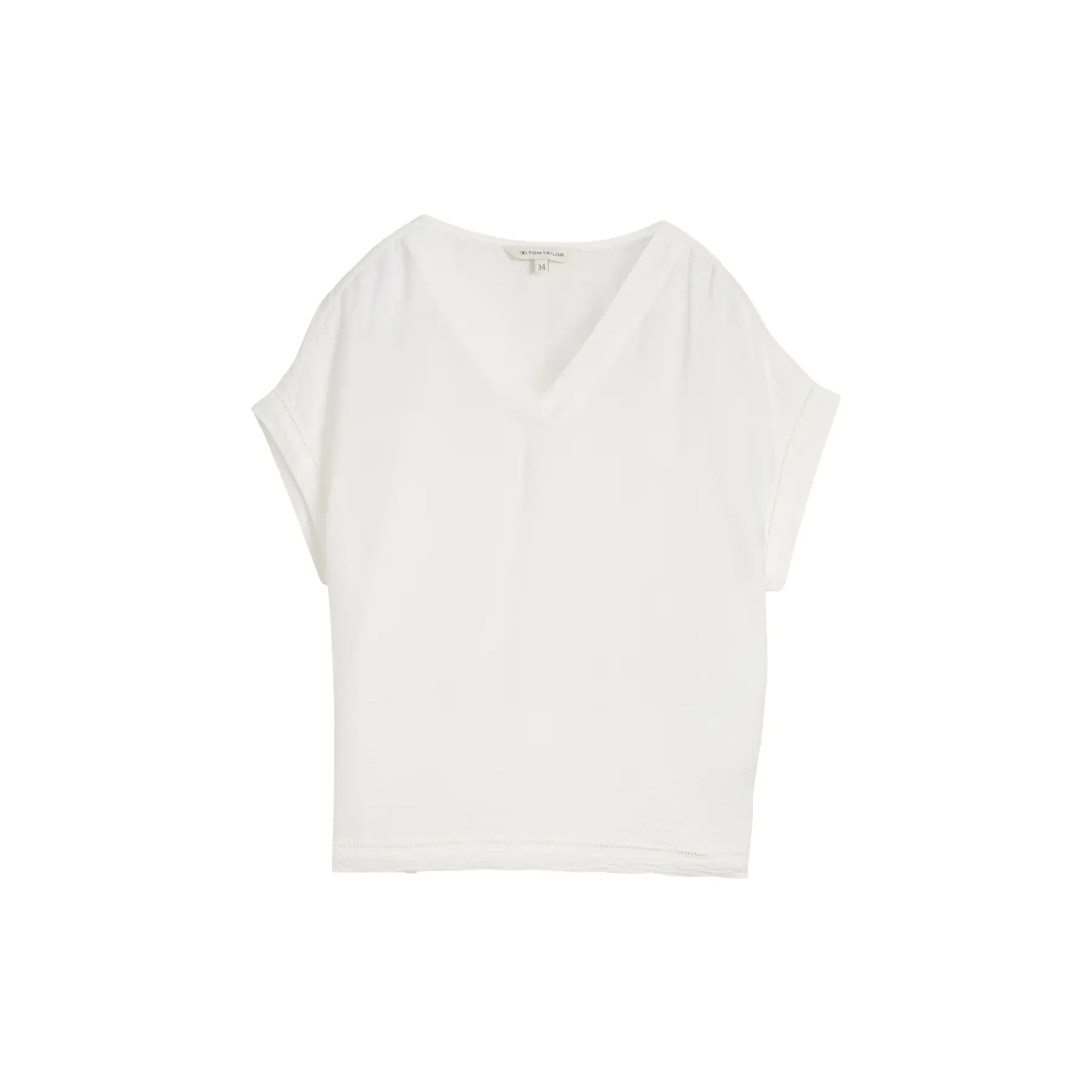 Oversized V-Ausschnitt Bluse Damen Tom Tailor