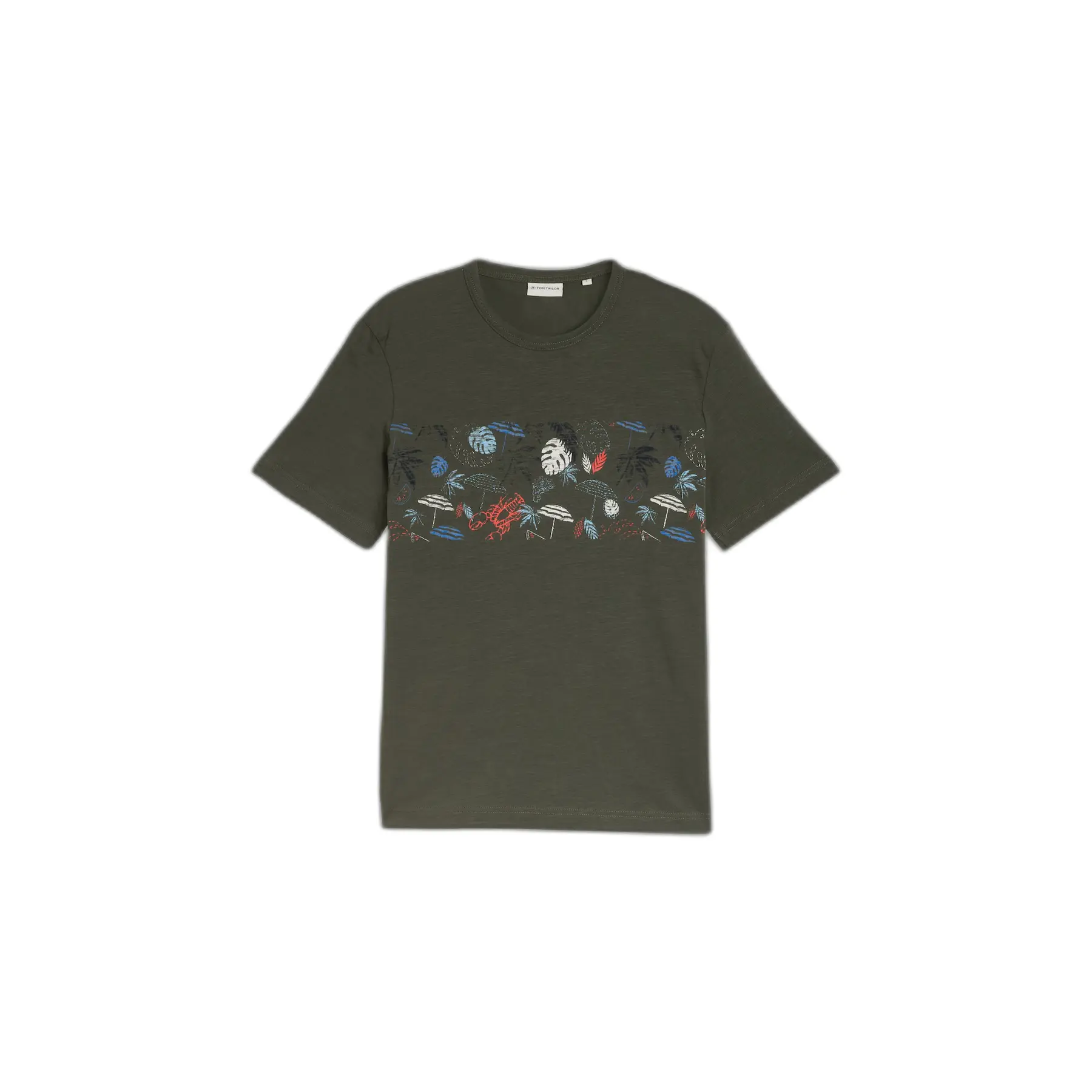 Flammé T-Shirt Mit Druck Tom Tailor