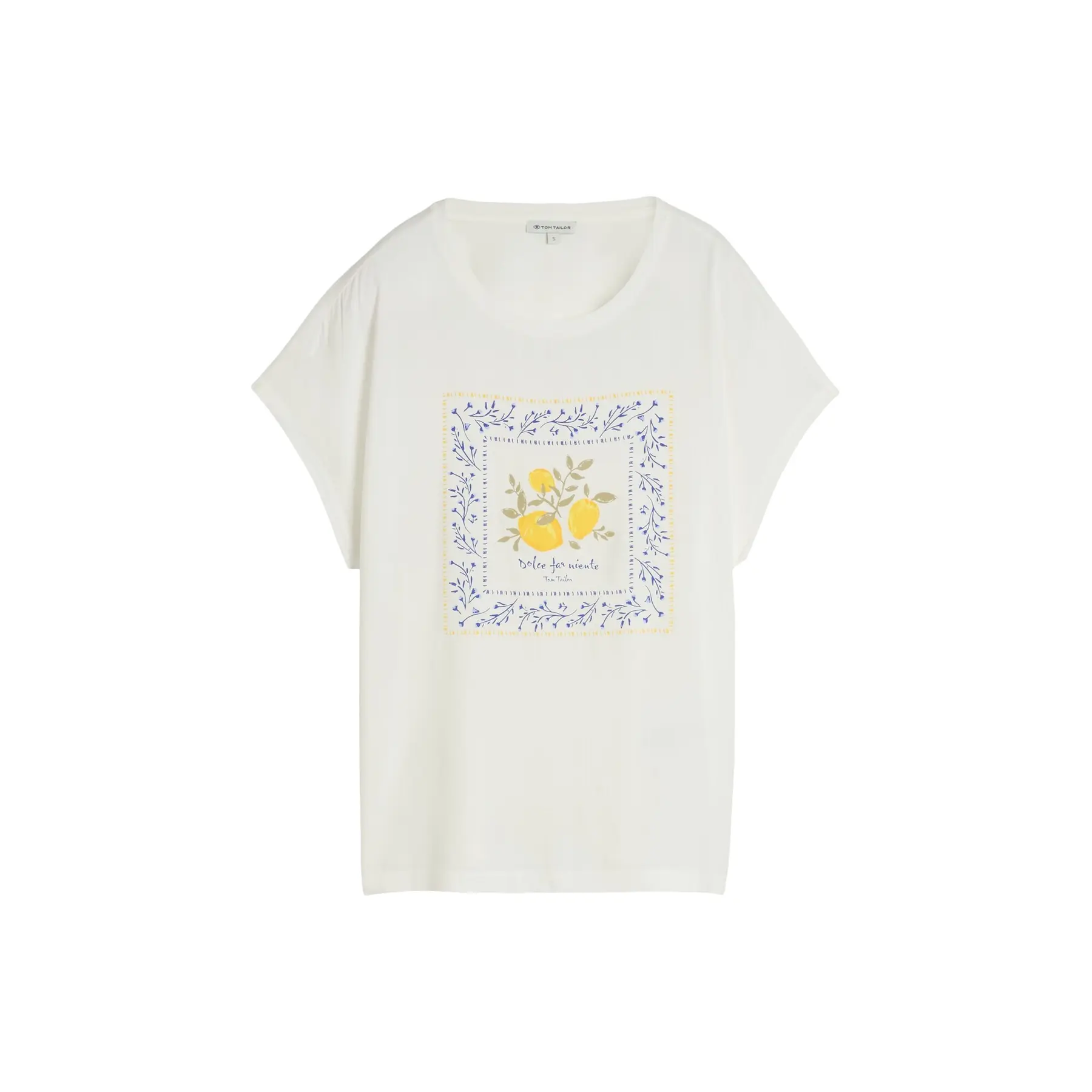 Printed T-Shirt With Slits For Women Tom Tailor