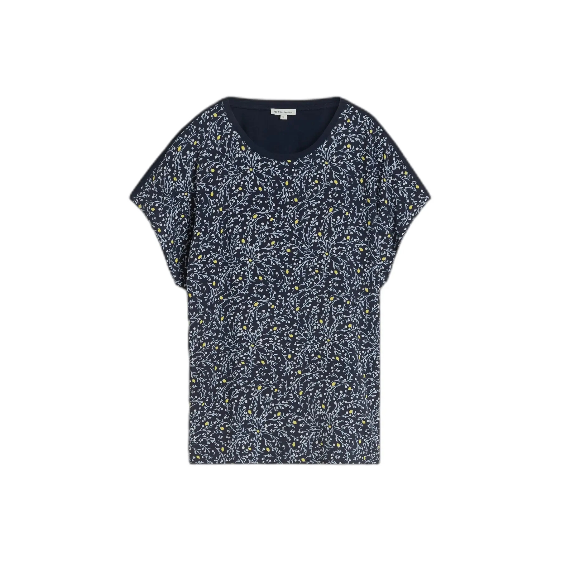 Printed T-Shirt With Slits For Women Tom Tailor